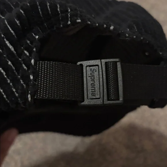 Supreme black corduroy 5-panel adjustable hat - Picture 3 of 5
